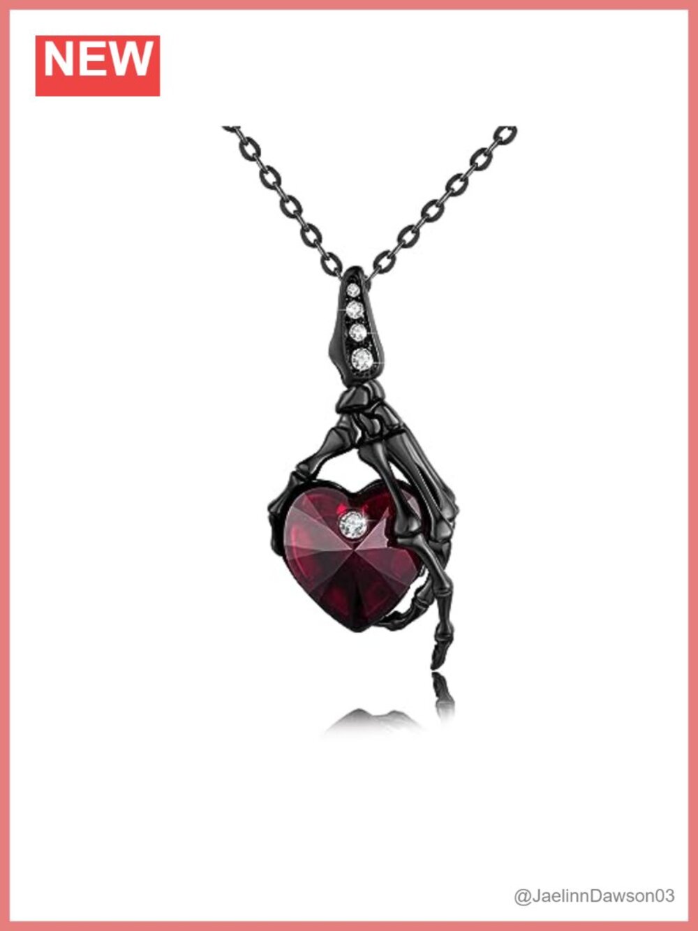 925 Sterling Silver Skull Hand Pendant Necklace Gothic Punk Jewelry Gift